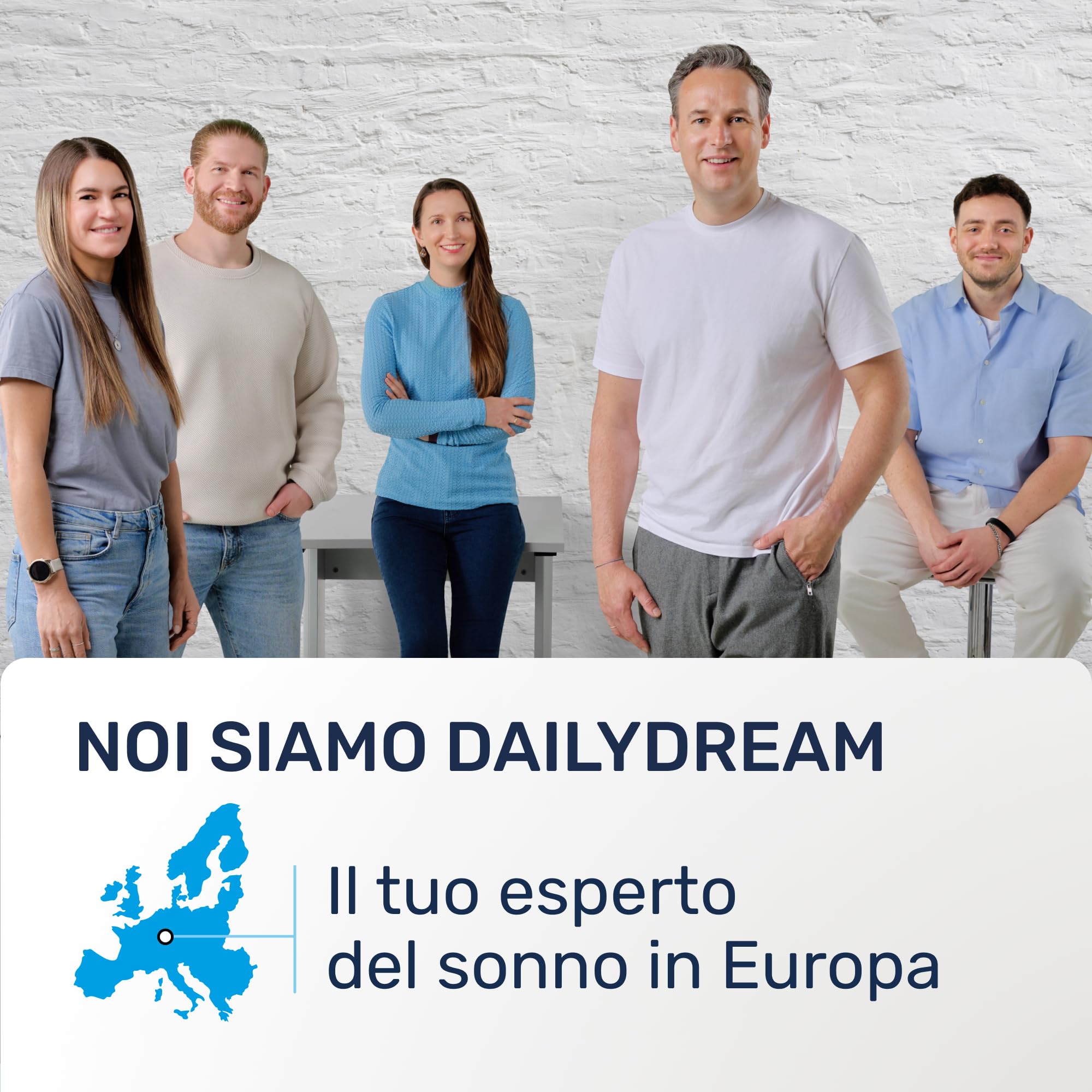 Dailydream Topper singolo 90x200 cm memory foam, altezza 5 cm, «Edition Pure, Model M », Topper per materasso, divano letto o letto da campeggio, Coprimaterasso confortevole