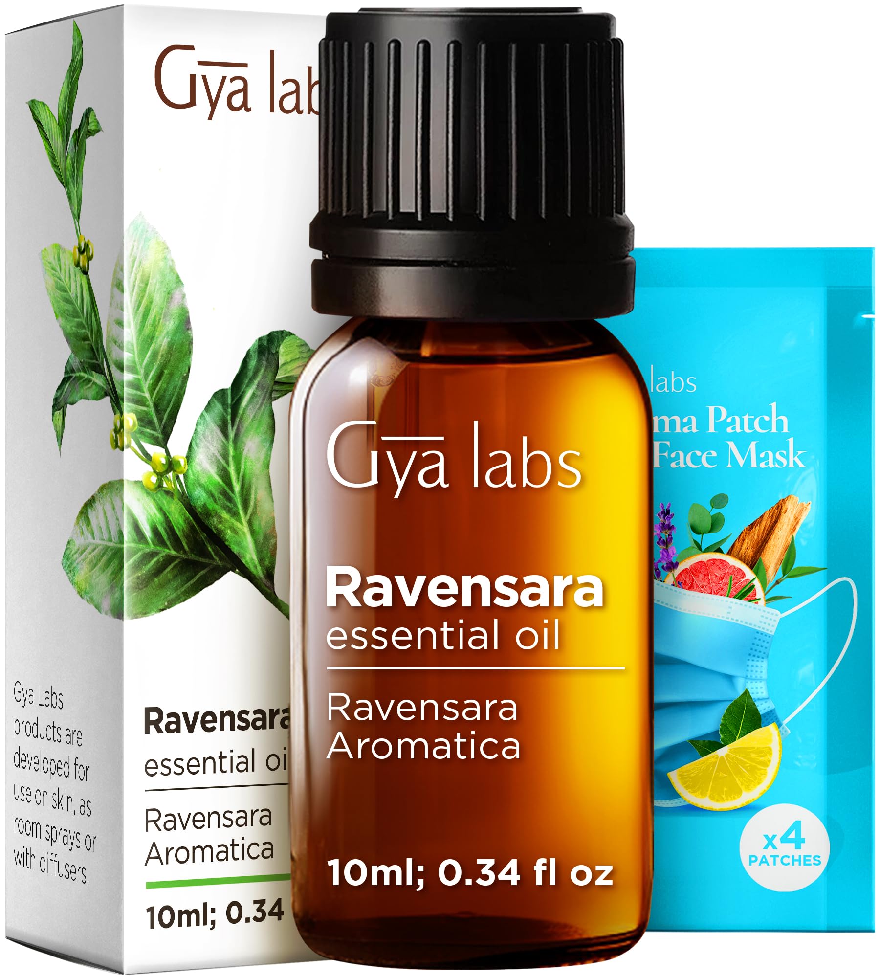 Gya Labs Ravensara Essential Oil - 0.34 Fl Oz - for Hair, Skin, Diffuser, Aromatherapy & DIY Candle Making Scent