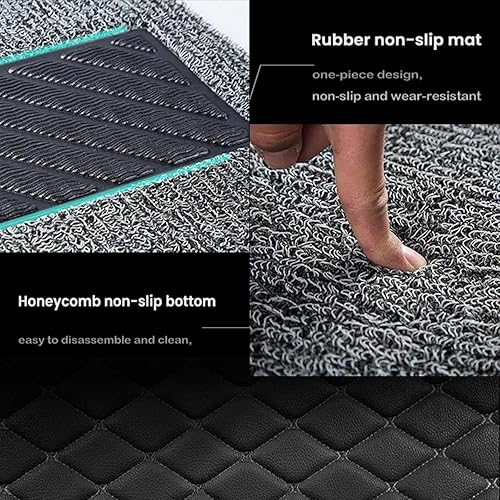 Miniatura 5 de Car Mats for Volvo XC40 2019, Double Layer Auto Foot Pads Custom Carpets Car Floor Mats,Black-Beige-Grey