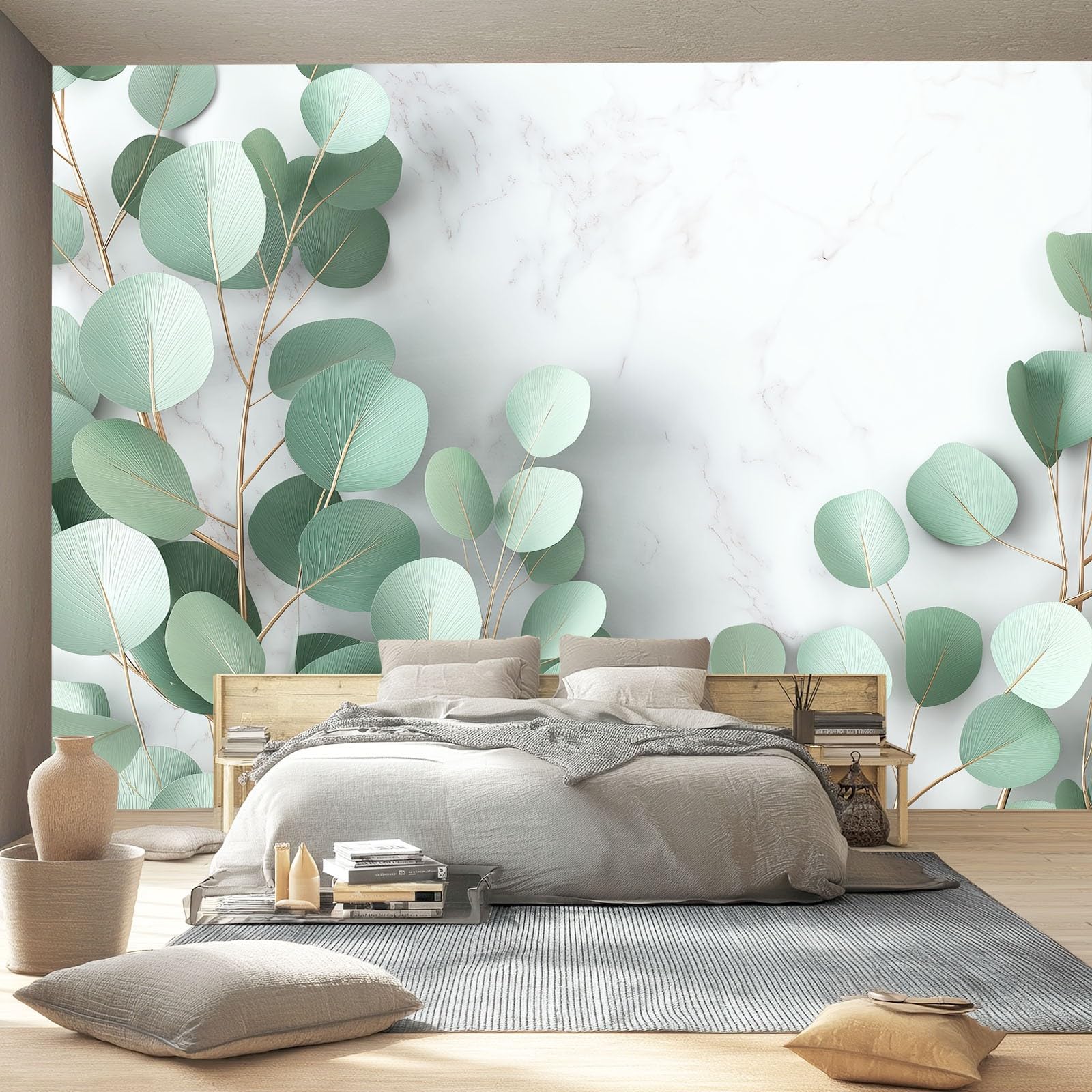 Tapeta z motywem 250 x 175 cm, motyw marmuru, wodoszczelna dekoracja ścienna do pokoju młodzieżowego i kącika dla graczy, zielona