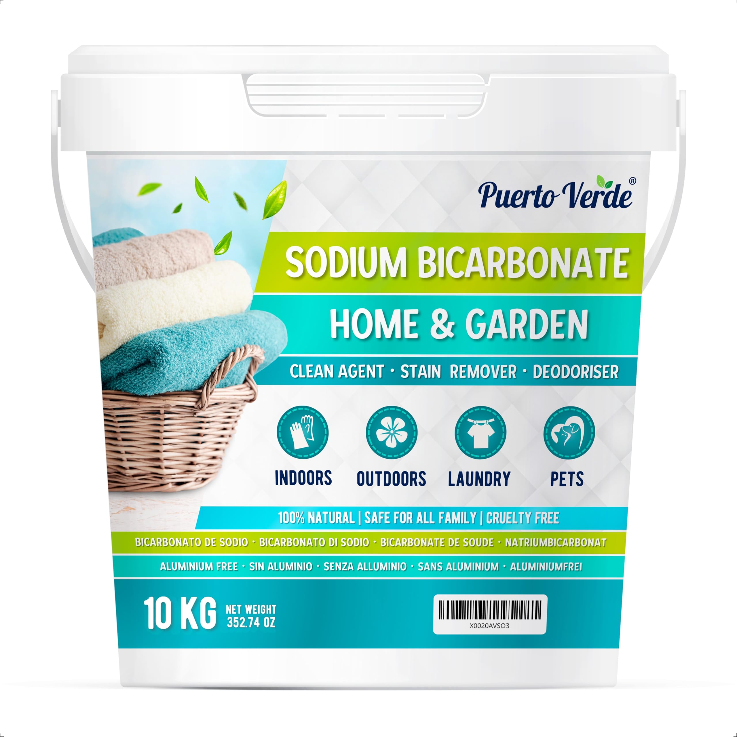 Bicarbonate de Soude 10 Kg. Sans Aluminium et 100% Naturel.