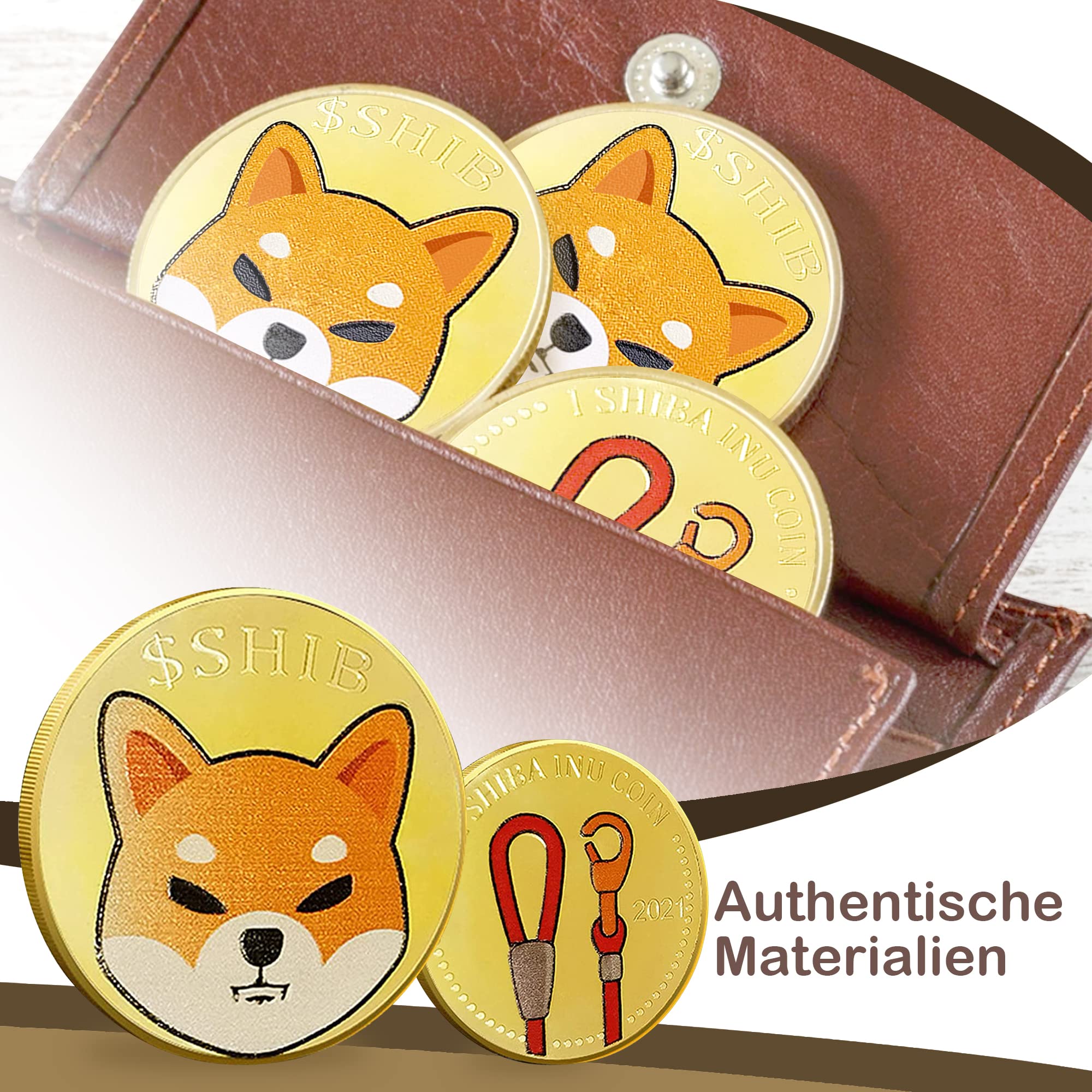 cosbur Shiba Inu Coin, Puro Colore Oro Fisico Shiba Coin in Regalo  Protettivo da Collezione, Shib Coin Decentral Meme Token, Set di 2 (Oro &  Rosso) : Amazon.it: Giochi e giocattoli