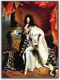 Hyacinthe Rigo Louis xiv of_france Poster Portrait Poster Historical And Cultural Illustration Modern Home Decor Suitable for Living Room Office Classroom Wall Decorate Unframed(12x16in/30x40cm)