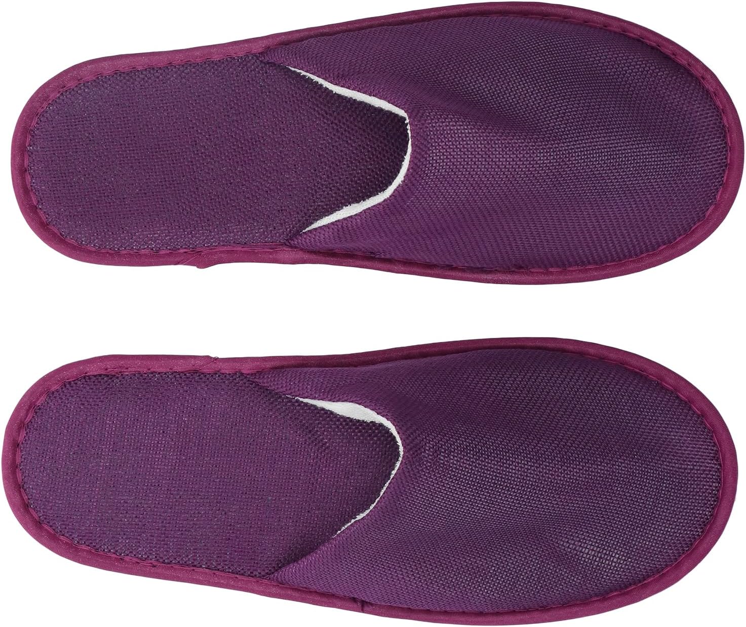 Disposable Slippers Breathable Linen Hotel Slipper Portable Soft Guest for Travel Men Women (Purple)