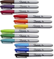 Vista 6 de School Smart - Tableros de ferrocarril 22 x 28 pulgadas 6 capas blanco paquete de 25 1485742 y marcador permanente Sharpie de punta fina