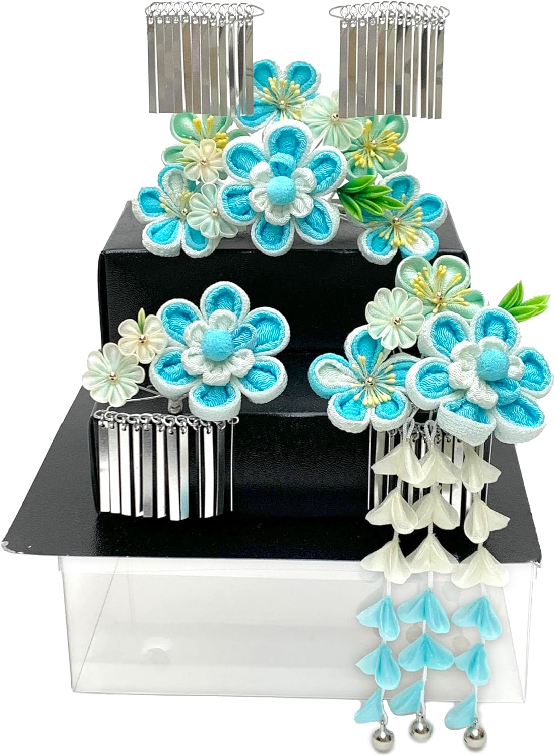 haaaaa様【一度使用】七五三 勝山髪飾り 日本髪 ハレの日 つまみ細工