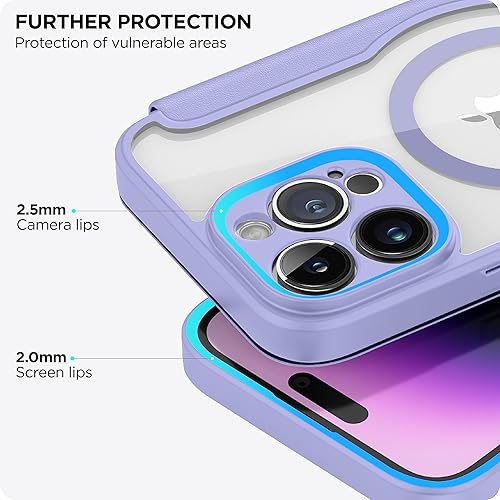 Miniatura 3 de harusaki Funda para iPhone 14 Pro Max con MagSafe - Funda delgada y confiable de piel sintética para iPhone 14 Pro Max con tarjetero y funda con