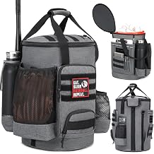 Baseball Bucket Bag Baseball Coaching Accessories Organizer Softball Bucket Bag with Anti-Slip Bottom & Multiple Pockets for Bat, Gloves, Scoreboards