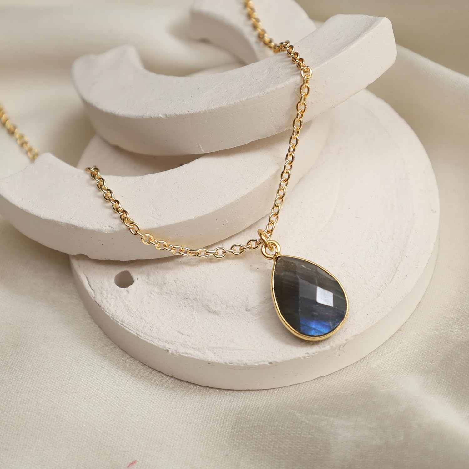 Gempires Handmade Teardrop Crystal Necklace Elegant Minimalist Gemstone Jewelry Hypoallergenic 18 Inch Gold Plated Lightweight Everyday Jewelry Gifts For Women - Image 4