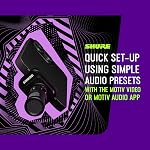 Shure MV88 USB-C Microphone for Mobile Recording, Portable Wireless Mic for Vlogging with Auto Level Mode, Real-Time Denoiser for Smart Noise Cancelling & 4 Polar Patterns, Black