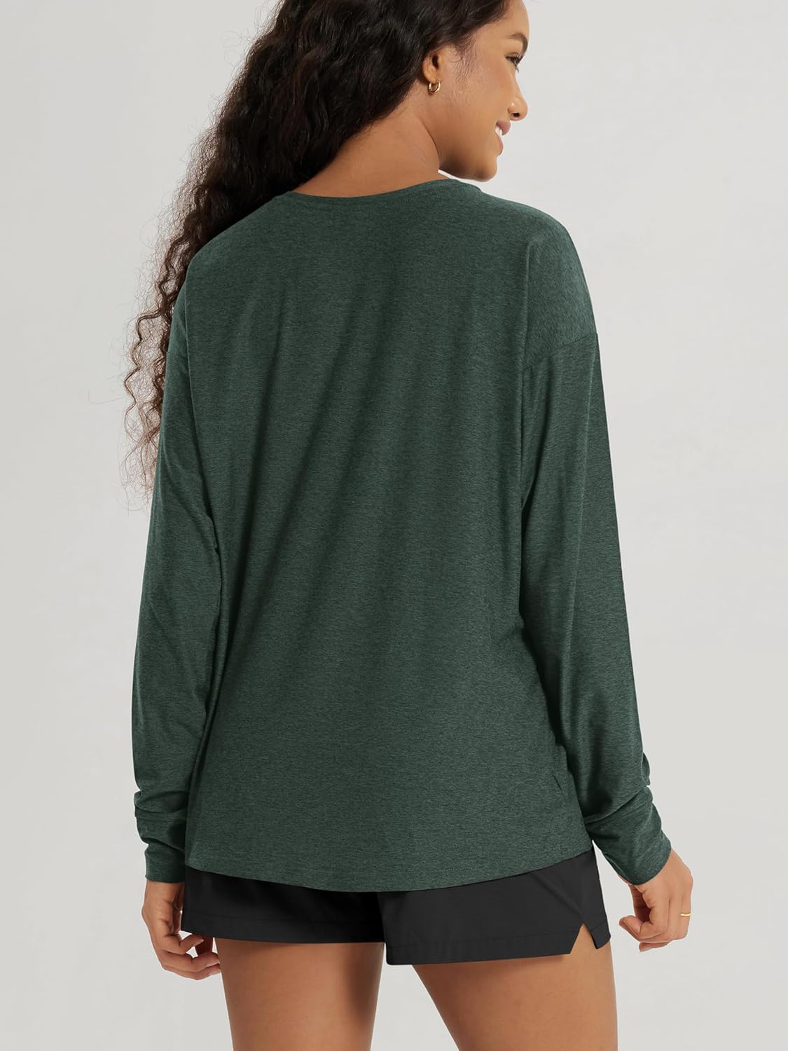 ODODOS Women's Long Sleeve Tee - Ultra Soft odSTRATUM Tech Performance Top UPF 50+ Crew Neck Relaxed-Fit T-Shirts - Image 3