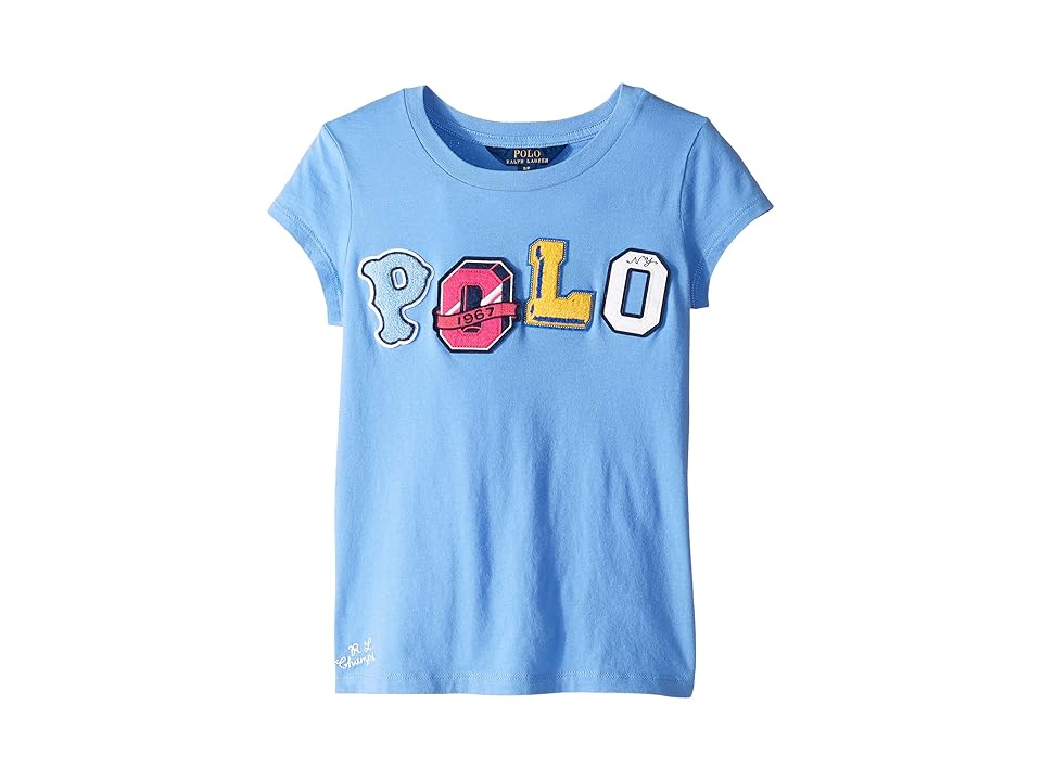

Polo Ralph Lauren Kids Polo Jersey Graphic Tee (Little Kids/Big Kids) (Harbor Island Blue) Girl's Clothing