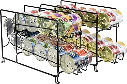 Miniatura 6 de SUFAUY - Organizador apilable para latas de refrescos y bebidas, paquete de 2 unidades para despensa o refrigerador, color blanco