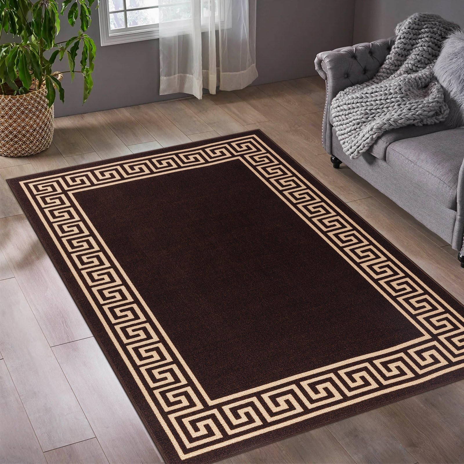 renoazul® Carpet Runners for Hallways Non-Slip Long & Wide Heavy-Duty Plain | 80 x 300 cm Super Absorbent Indoor Stair Carpet and Kitchen Anti-slip Floor Mats - Greeky Rug - Grey & Black — view 62