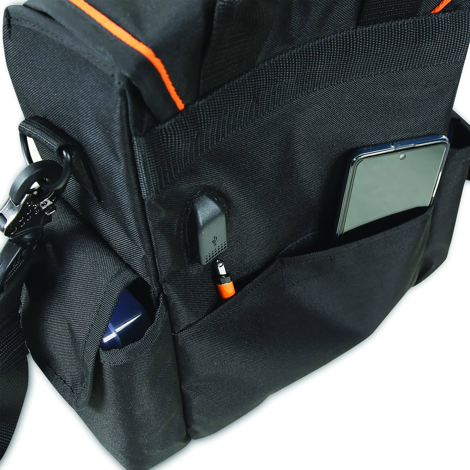 BETA - Mini Borsa Portautensili in Tessuto Tecnico con Tracolla e Tasche Multiple, Borsa Porta Attrezzi Compatta con Pannello Portautensili Removibile e Interfaccia USB per Tecnici ed Elettricisti, C3