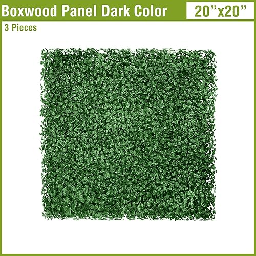 Miniatura 61 de 6 paneles artificiales de boj de 20 x 20 pulgadas, pantalla de privacidad para plantas de seto topiario, pantalla de privacidad de hiedra sintética