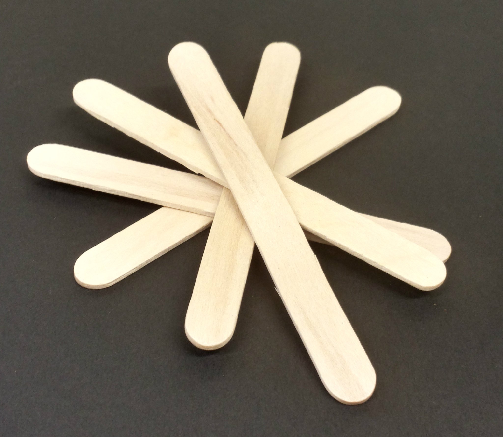 Candyrush 50 Natural Coloured Wooden Lolly Sticks - Candyrush™ 114Mm Sticks - For Ice Or Cake Pops & Kids Crafts Models