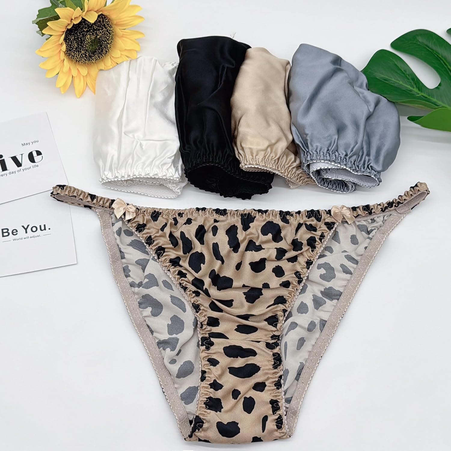 Women Silk Satin Panties Sexy Briefs Soft Fit Summer Beach Bikini Thong,G-String Perfect for Daily Underwear - Image 6