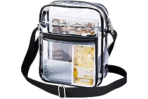 Clear Bag for Men, USPECLARE Clear Messenger Stadium Purse Large Transparent Bag