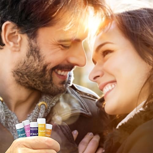 Miniatura 5 de Pure + SIMPLE Duet - Bálsamo labial de colección vegano, 5 tubos, menta eucalipto, lavanda vainilla, granada de mora, coco melocotón, piña colada,