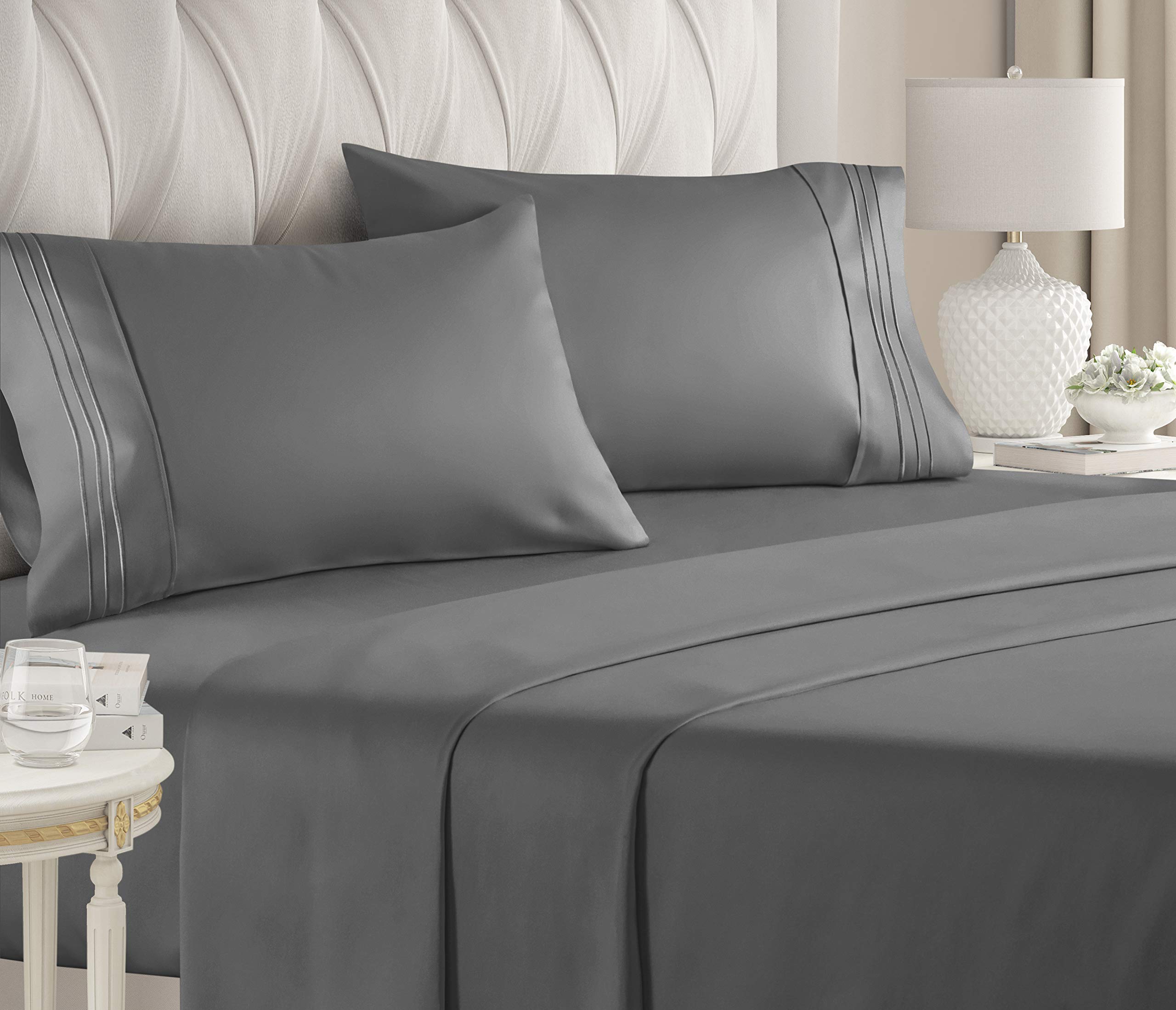 Sponsored Ad - California King Size Sheet Set - 4 Piece - Hotel Luxury Bed Sheets - Extra Soft - Deep Pockets - Easy Fit -...