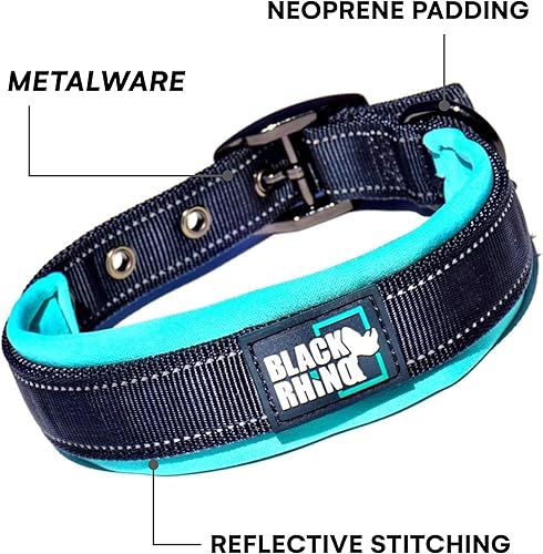 Miniatura 3 de Black Rhino, la comodidad cuello Ultra Suave Collar de perro acolchado de neopreno para todas las razas, heavy Duty ajustable reflectante resistente
