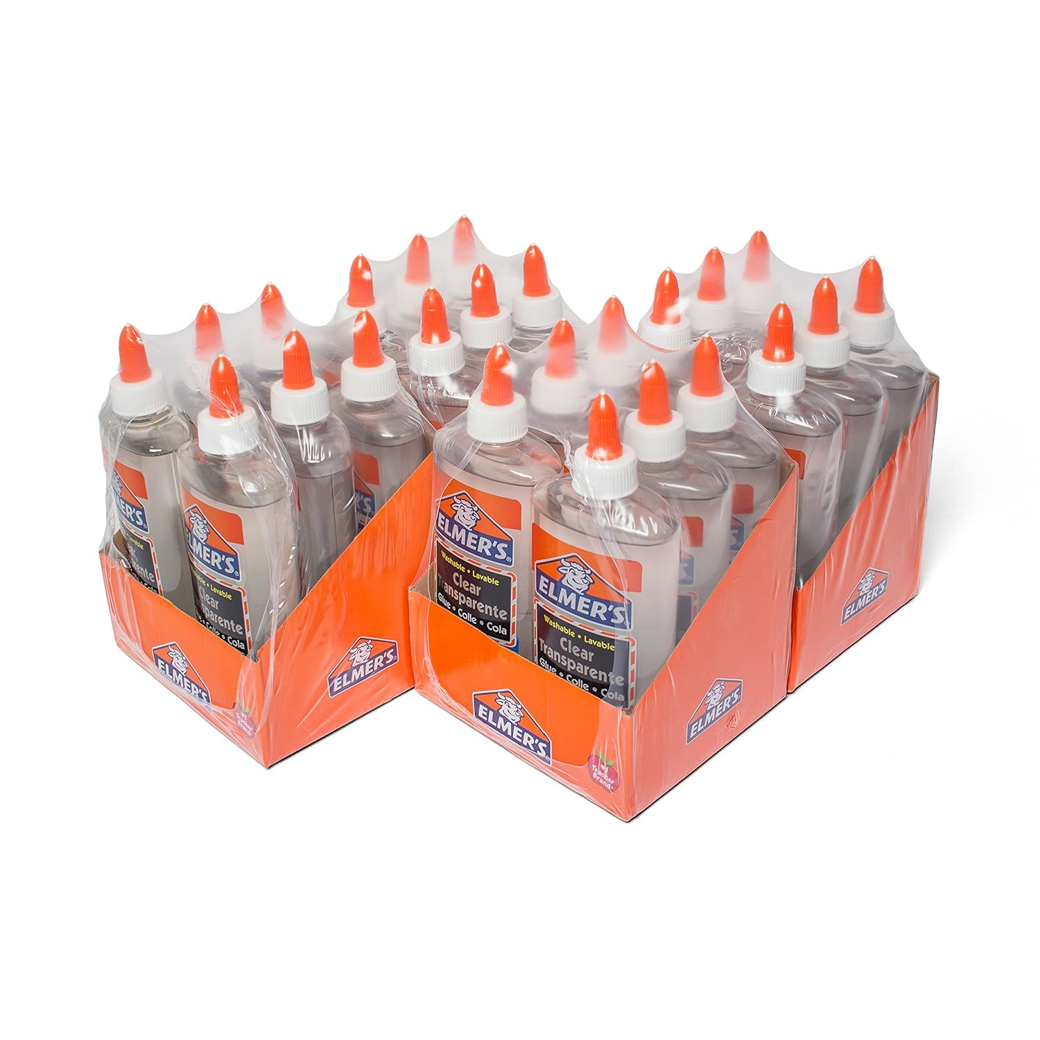 Elmer's Liquid School Glue, Clear, Washable, 9 Ounces, 24 Count - Great for Making Slime