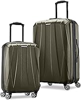 Vista 19 de Samsonite Centric 2 - Set de maletas rígidas expandibles con ruedas giratorias duales, Negro
