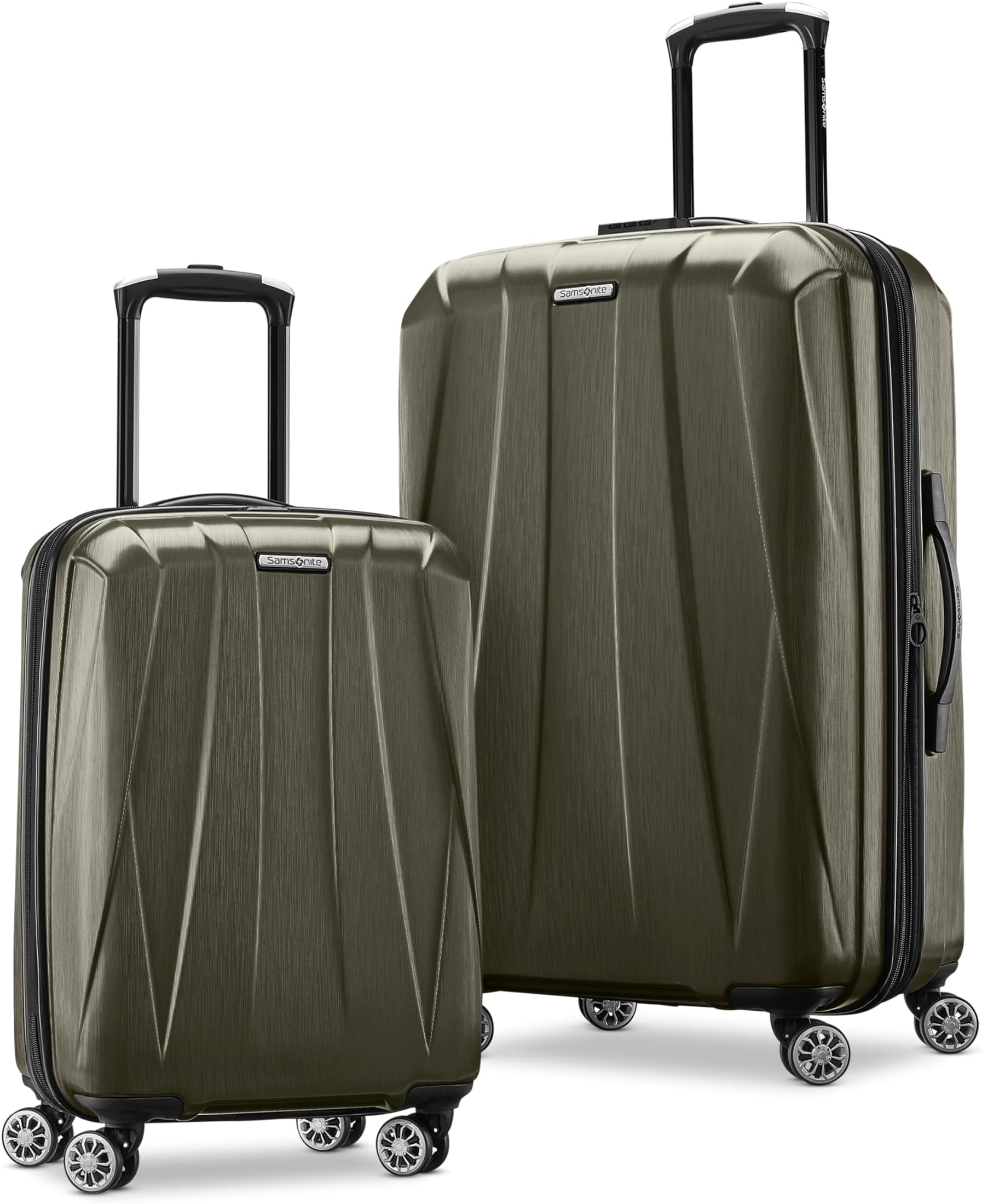 Centric 2 Expandable Hardside Luggage Set with Dual Spinner Wheels, Olive, 2-Piece Set (Carry-on/Medium), Centric 2 Hardside Expandable Luggage With Spinners