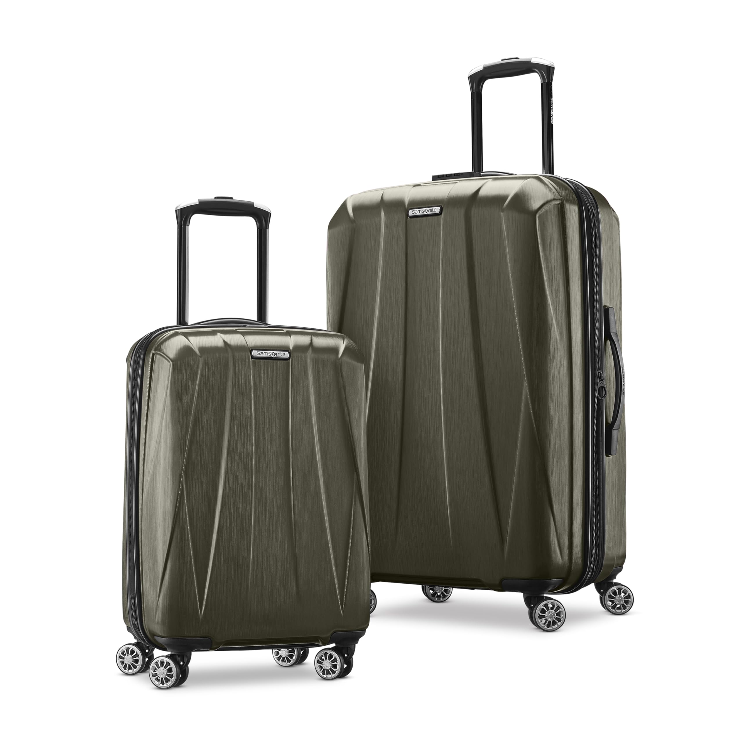 SamsoniteCentric 2 Hardside Expandable Luggage with Spinner Wheels, Olive, 2-Piece Set (20/24)