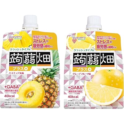 マンナンライフ クラッシュタイプの蒟蒻畑プラス 2種アソート 計１２個