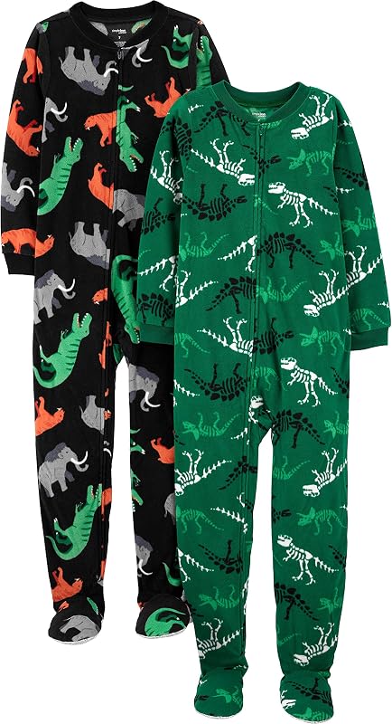 Simple Joys by Carter's Kids' Loose-fit Flame Resistant Fleece Footed Pajamas