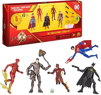 The Flash Ultimate Figure Set (Amazon Exclusive), 5 Action Figures with Accessories, 4-inch Collectible Kids Toys for Boys and Girls 3+