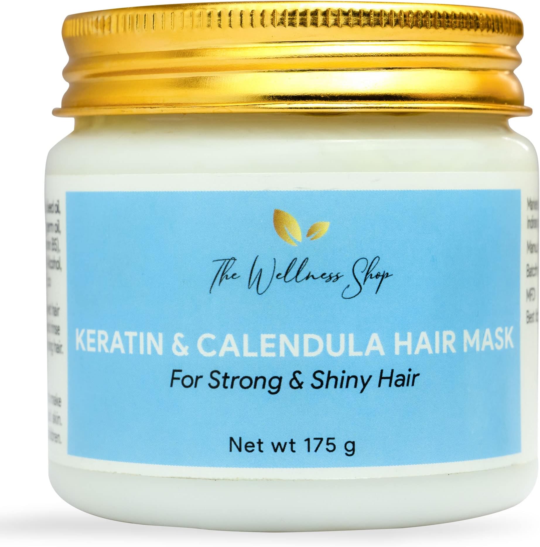 The Wellness Shop Natural Keratin And Calendula Hair Mask, Damage Repair, Hair Nourishment - 175 Gms