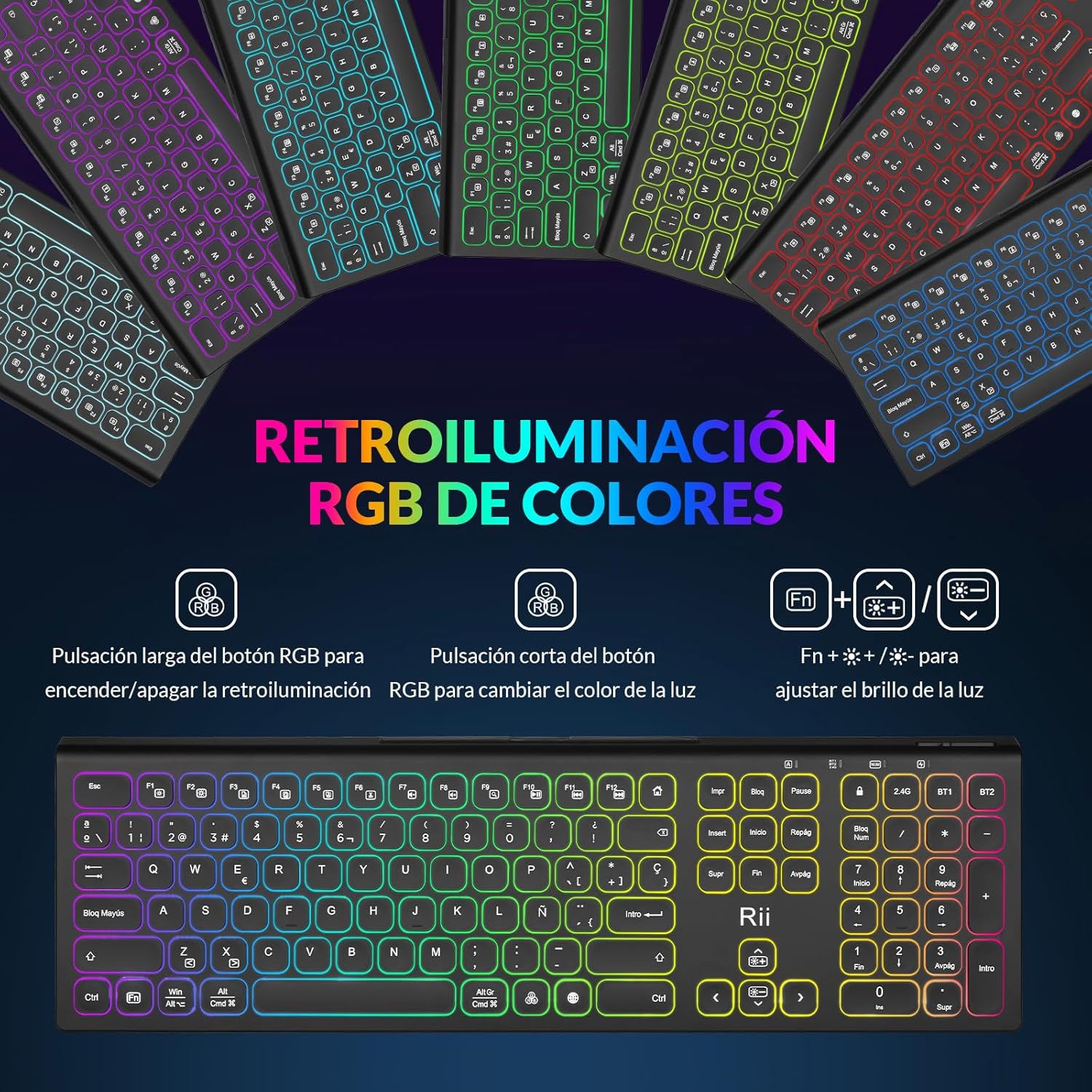 RGB brightness control icons