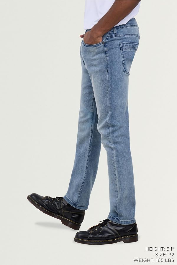 SPRING + MERCER Men's Soft Slim Fit Stretch Cotton Denim Jeans Pants Light Blue by SPRING + MERCER - Used condition - Image 3