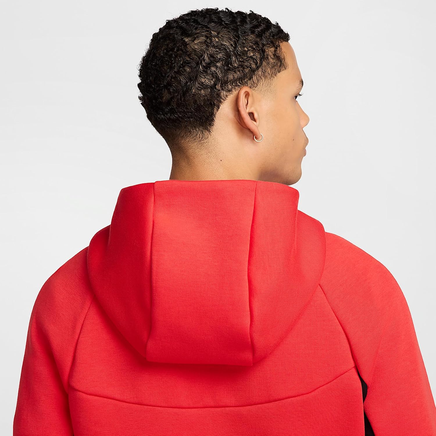 Nike Tech Men's Full-Zip Windrunner Hoodie (HV0949-696, Light Crimson/Black/Black) Size Large - Image 6