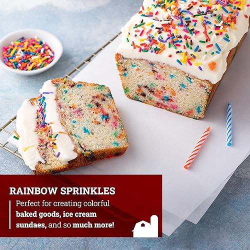 Miniatura 5 de Hoosier Hill Farm Rainbow Sprinkles - Vasos decorativos tarro grande de 2 libras