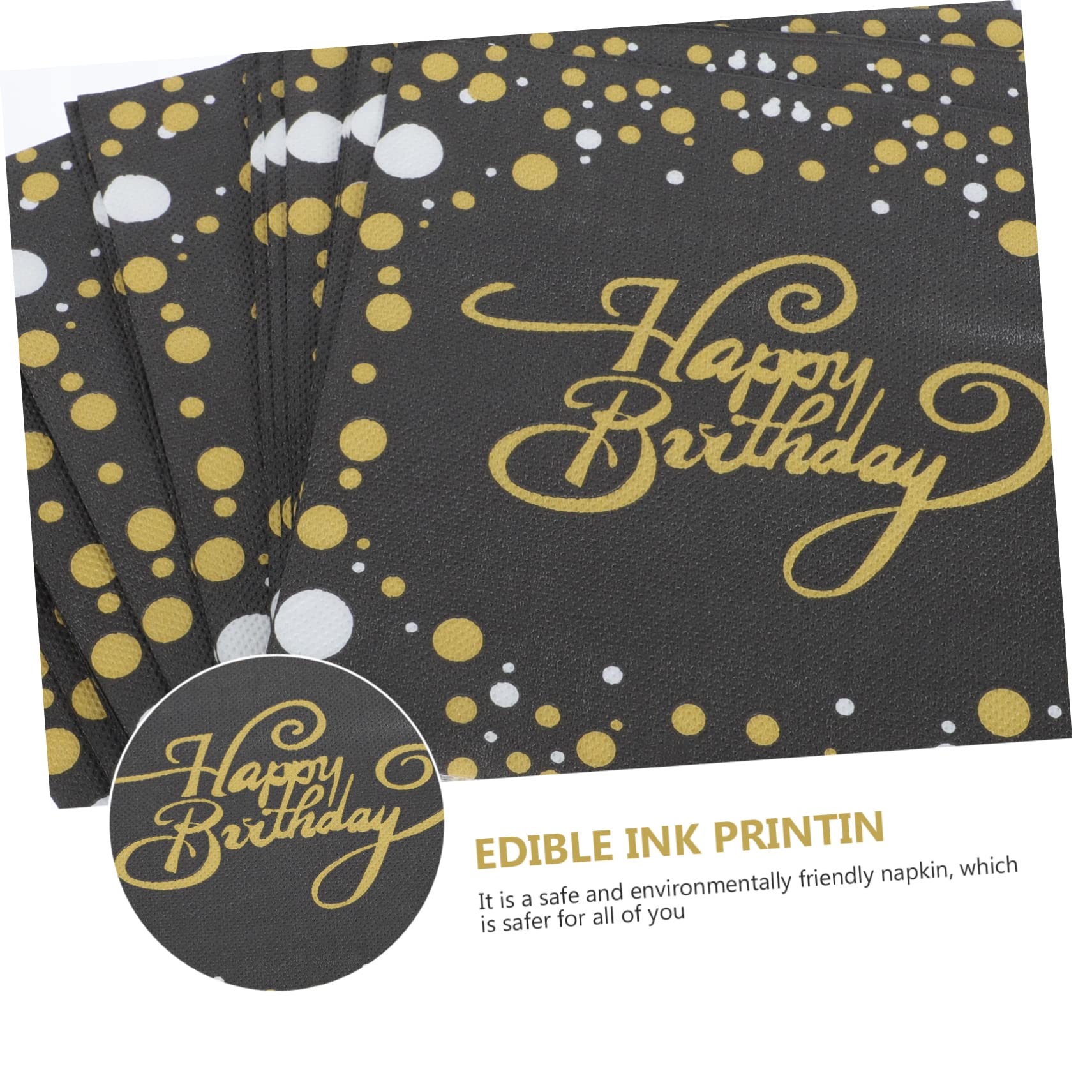 PRETYZOOM 200 Pièces Décoration De Serviette en Papier pour Table De Fête Ornement De Serviette Décorations Dorées Serviettes du Nouvel an Ornamentos Para Mesa De Joyeux Anniversaire Décor