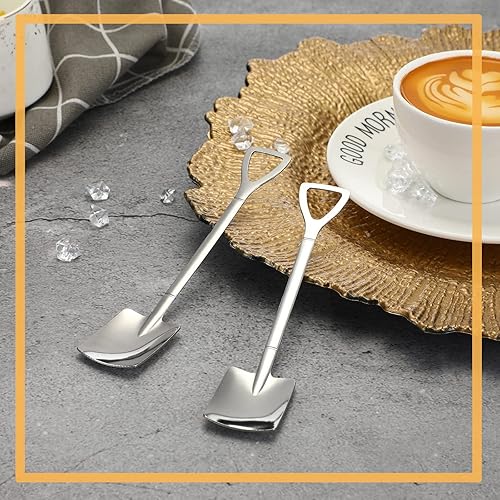 Miniatura 7 de Gerrii 100 cucharas de postre de acero inoxidable de 6.1 pulgadas, cucharas de gelato para postre, café, fruta, helado, cocina, restaurante, hogar