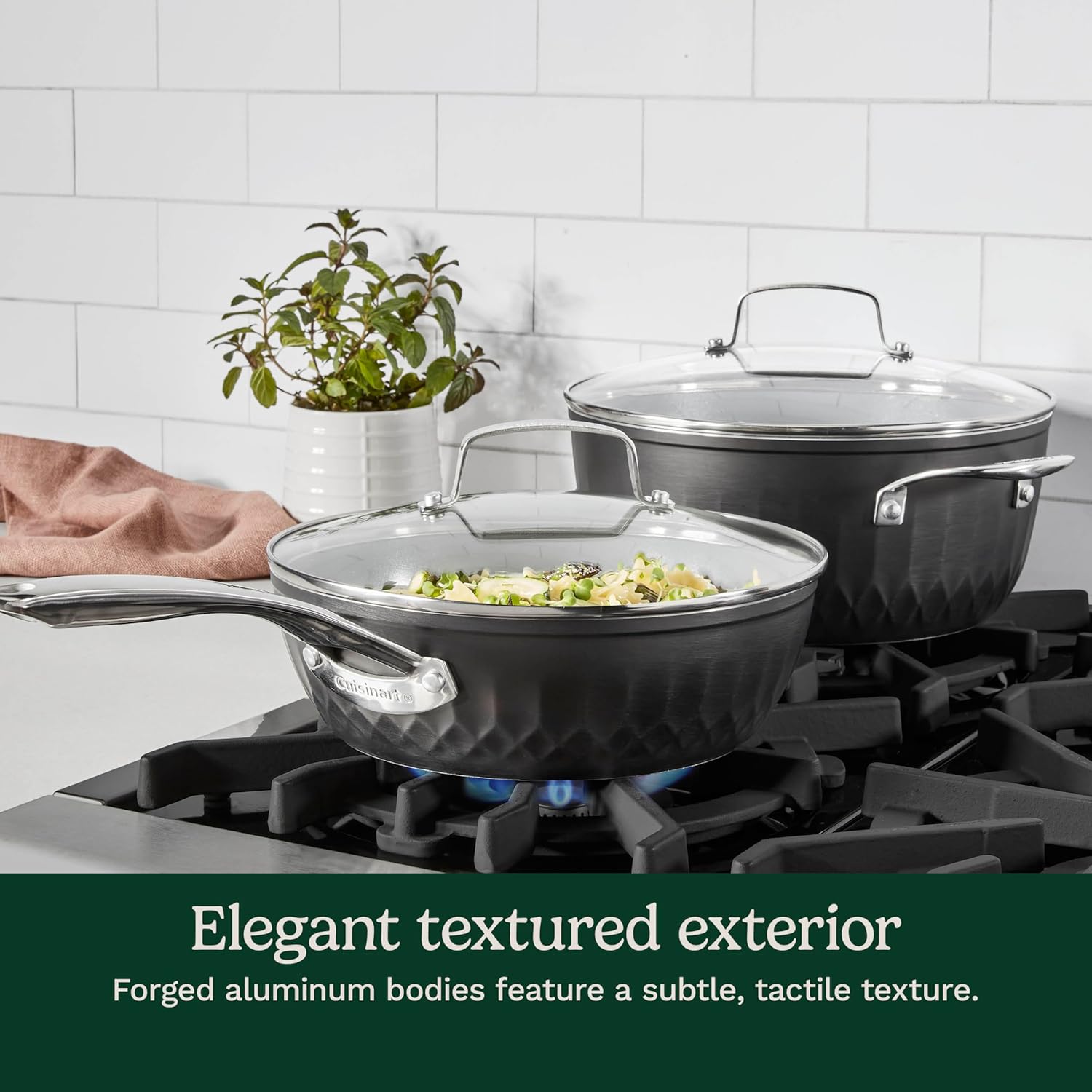 Cuisinart, 11-Pc Color Impressions Ceramic Nonstick Set, 58S-11BK