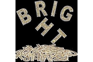 WILLBOND 37 Pieces Rhinestone Letter Stickers Large Glitter Alphabet Crystal Number Self...