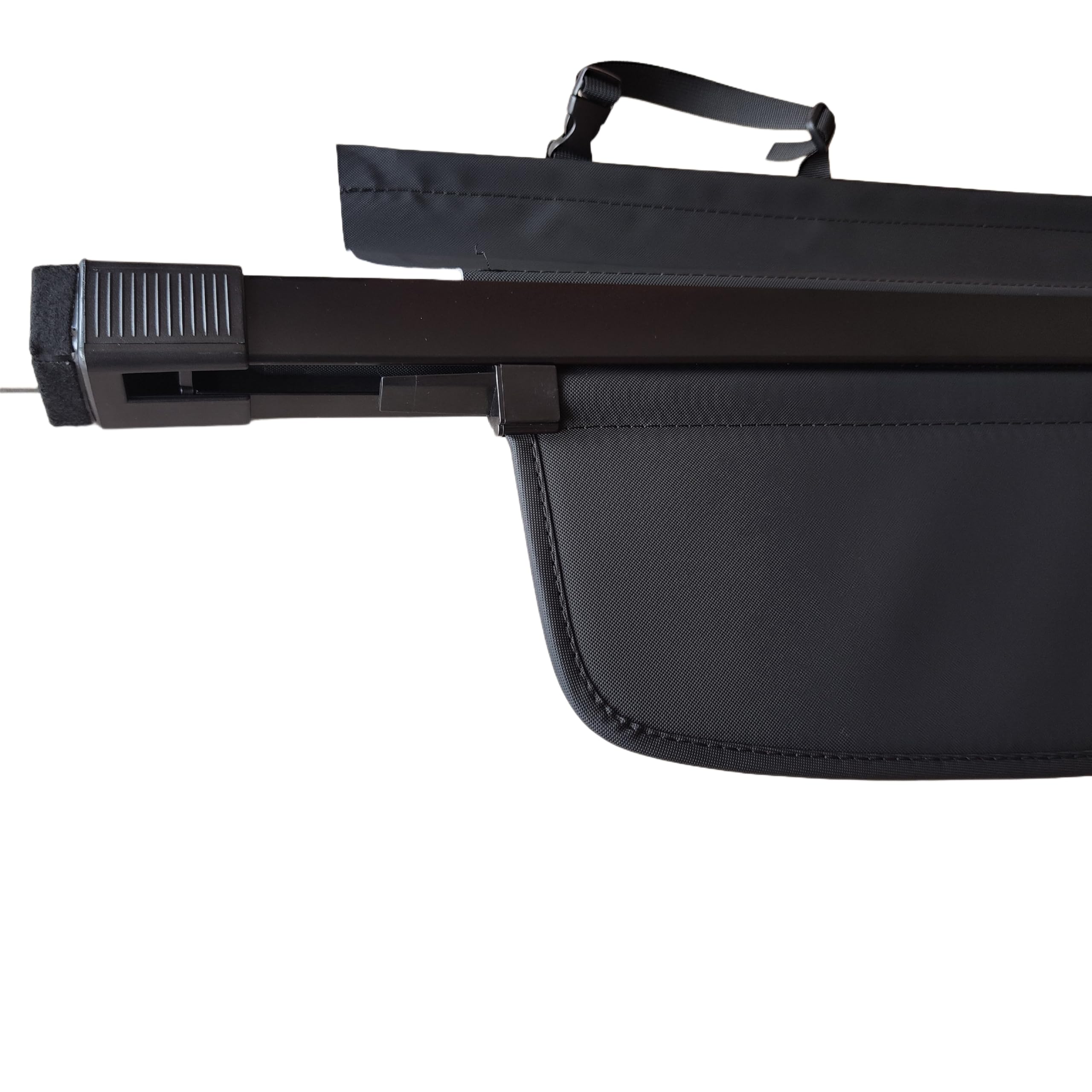 GEPCO Laderaumabdeckung Rollo kompatibel mit VW Touareg II (7P) 2010-2018 | Kofferraumabdeckung Hutablage Gepäckraumabdeckung | Kofferraumrollo Sichtschutz Schwarz | OEM 7P6867773