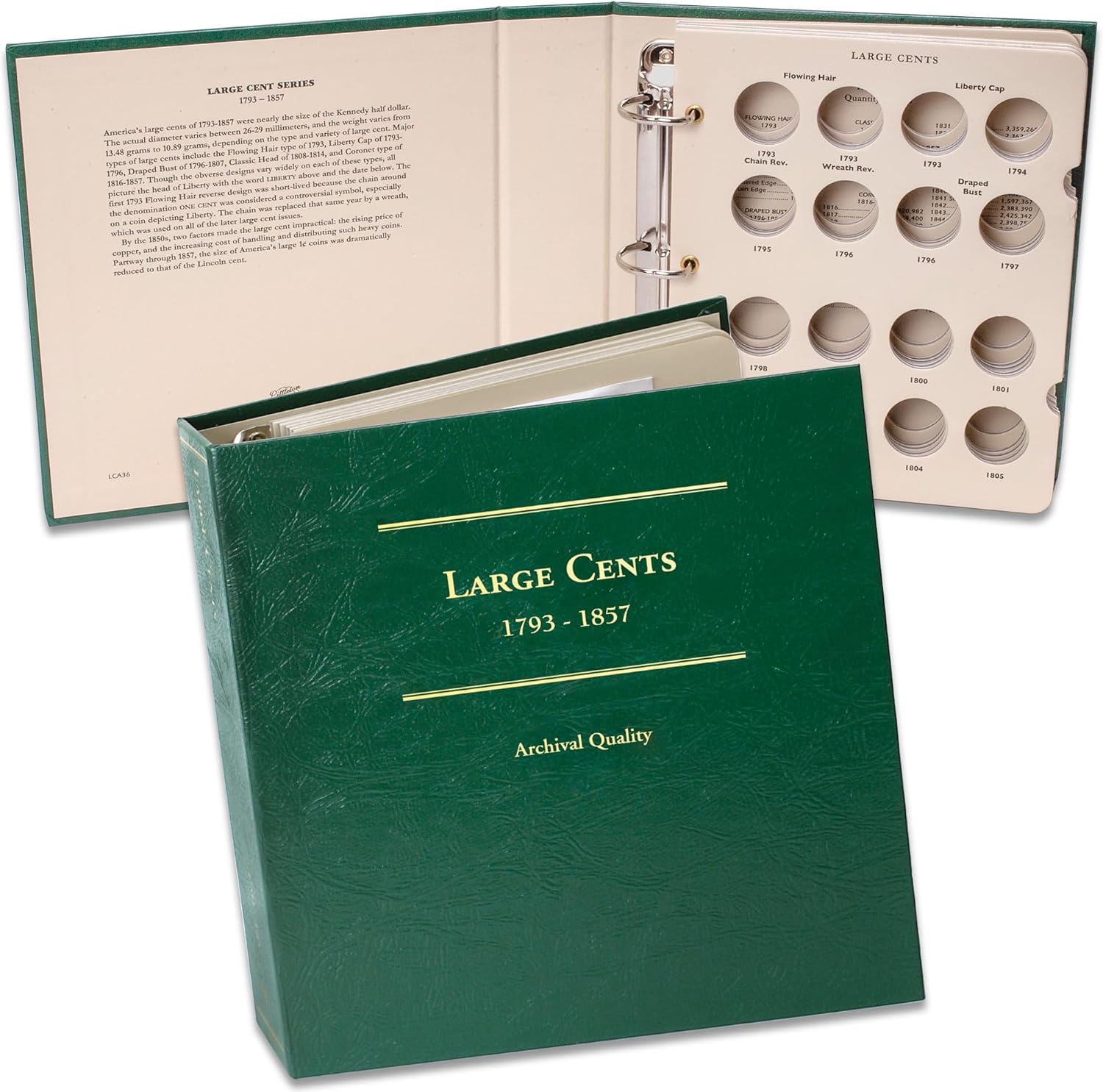 Littleton Coin Company 1959-2011 Lincoln Cent Album, Volume 2, Memorial Cents with Anniversary Cent Holes