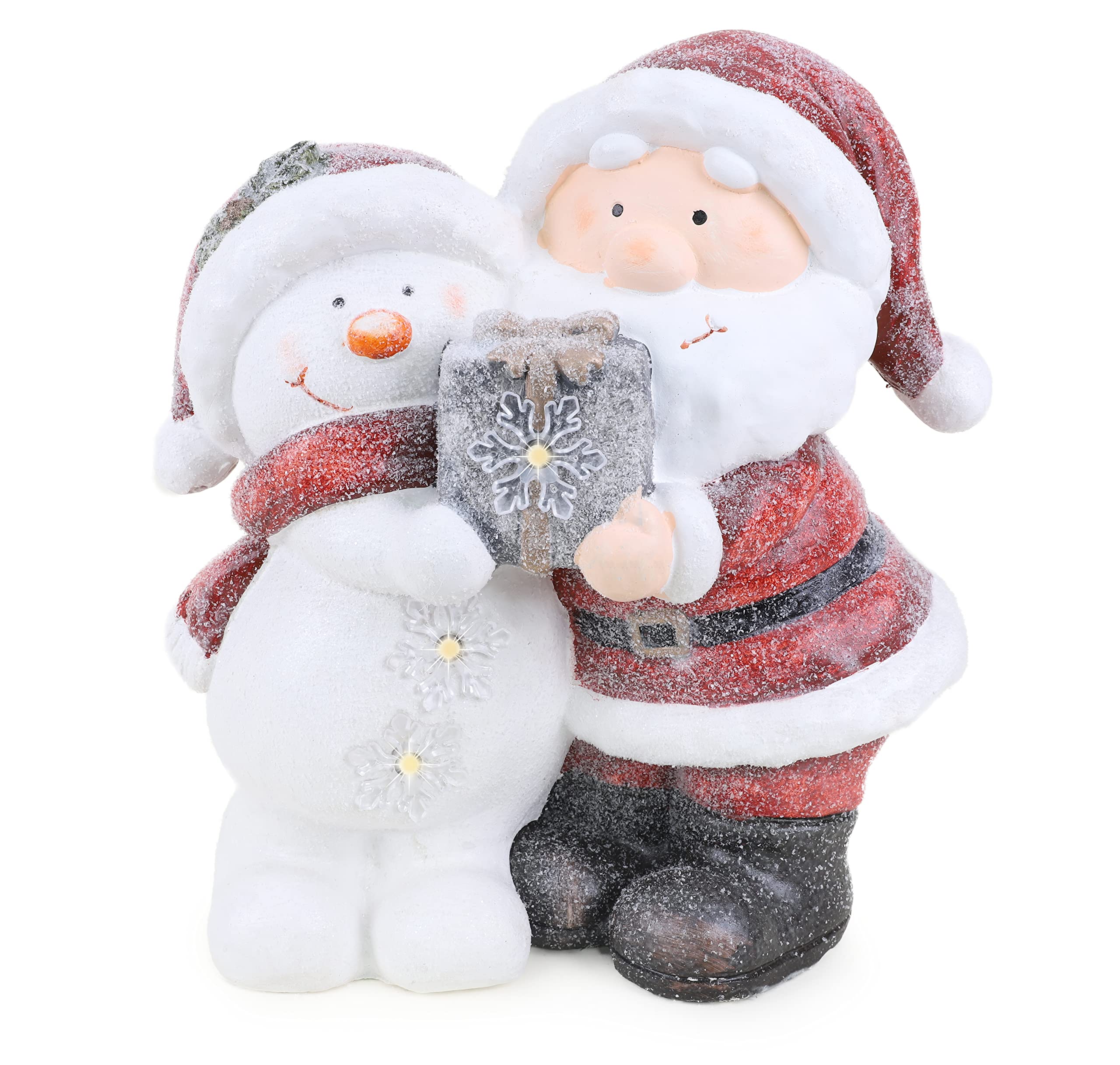 Père Noël et Bonhomme de Neige Lumineux Toyland Idée Cadeau Déco de Noël
