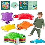 JOYIN Turtle Balance Stepping Stones, 6 Pcs Kids Turtle Jumping Stones Steps Stones Up to 265 Ibs, Toddler Obstacle Course Coordination Game Toys for Ages 3 Years and UP Indoor or Outdoor Play