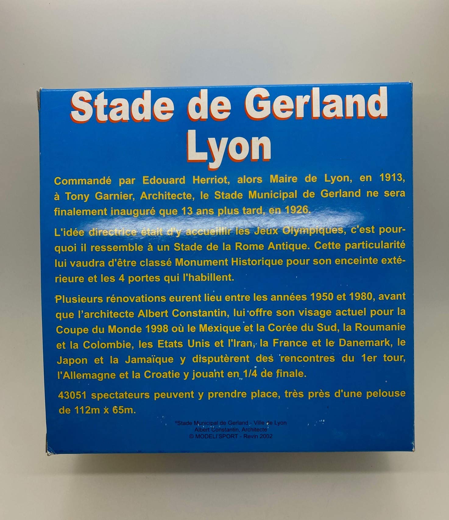 Maquette Stade de Gerland Lyon 12 cm