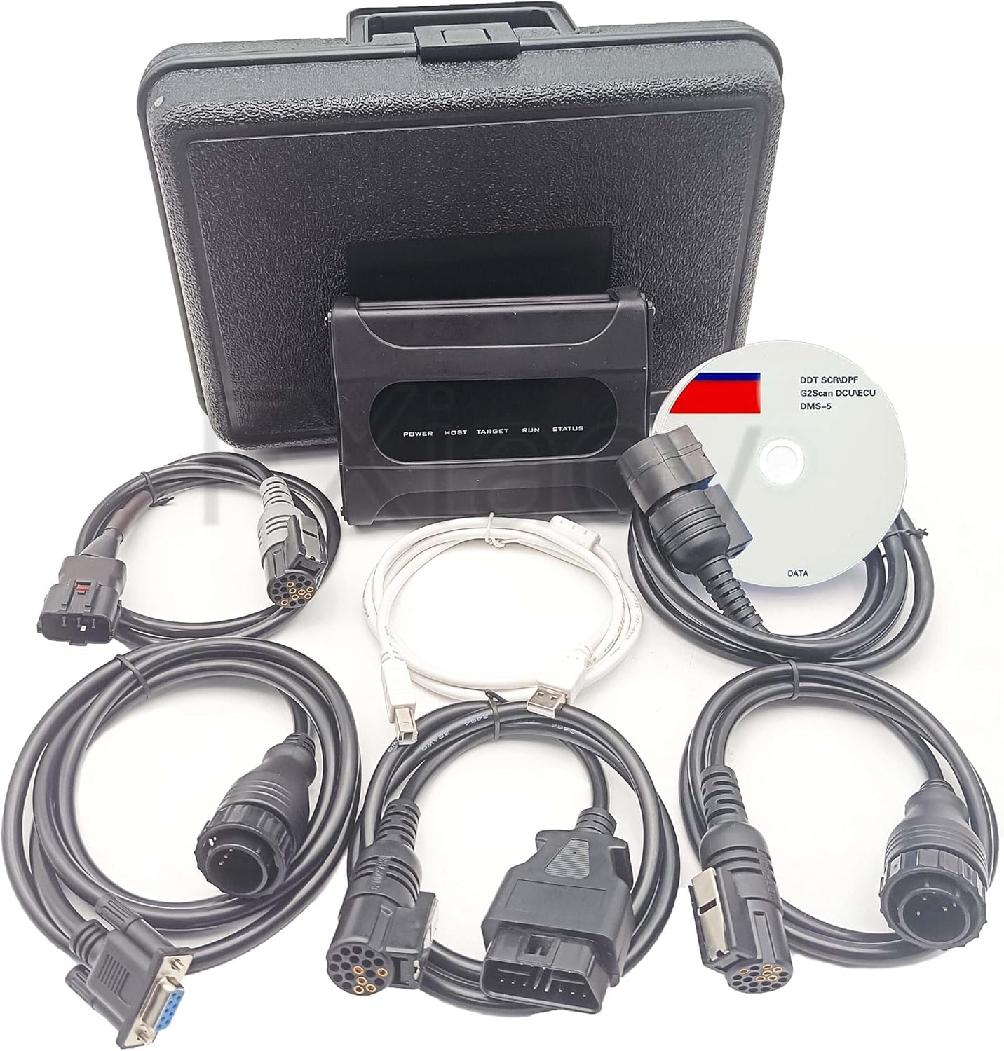 Diagnostic for DOOSAN uvim Diesel Engine Scanner kit Heavy Duty Communication Interface for doosan Forklift Excavator Loader Diagnostic Tool (Adapter 2023 with Laptop)