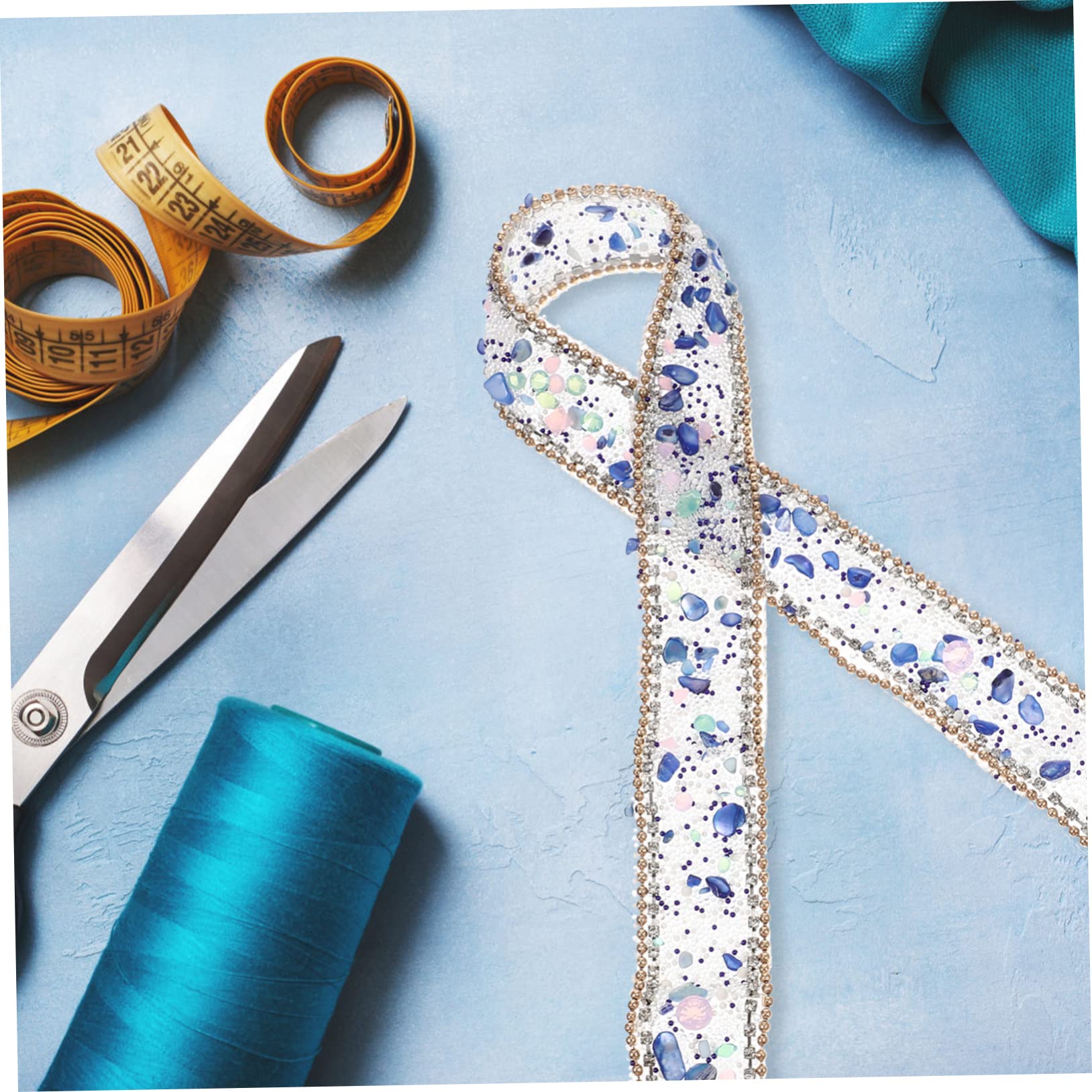 TEHAUX 5rollen Rhinestone Trim Für Kostüme Dekoration Cuttable Glitzerband Für Hochzeiten Kleider Taschen Schuhe -projekte Pro Goldenen Perlen