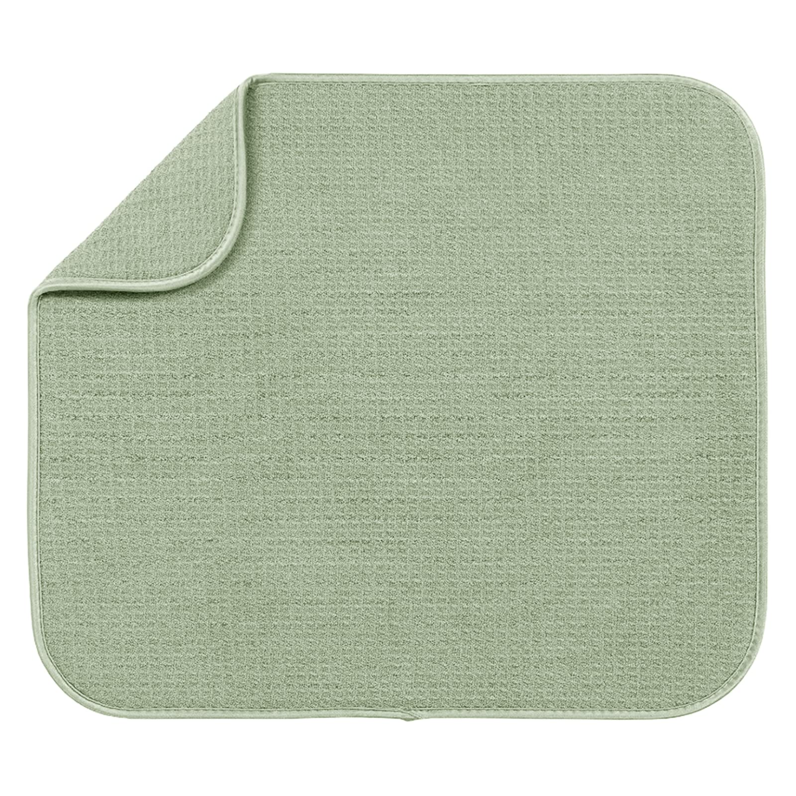 Mekalero Fiber Drying Mat Countertop Drain Pad Multipurpose Table Double-Sided Use Drainer for Kitchen Holiday Drying Mats for Kitchen Counter